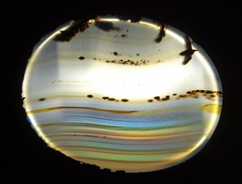 Montana Moss Agate w/Rainbow Iris from Yellowstone River Alluvial Gravels, Montana, USA [db_pics/pics/RMA102-image.JPG]