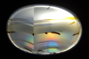 Montana Moss Agate w/Rainbow Iris from Yellowstone River Alluvial Gravels, Montana, USA [db_pics/pics/RMA96-image.JPG]